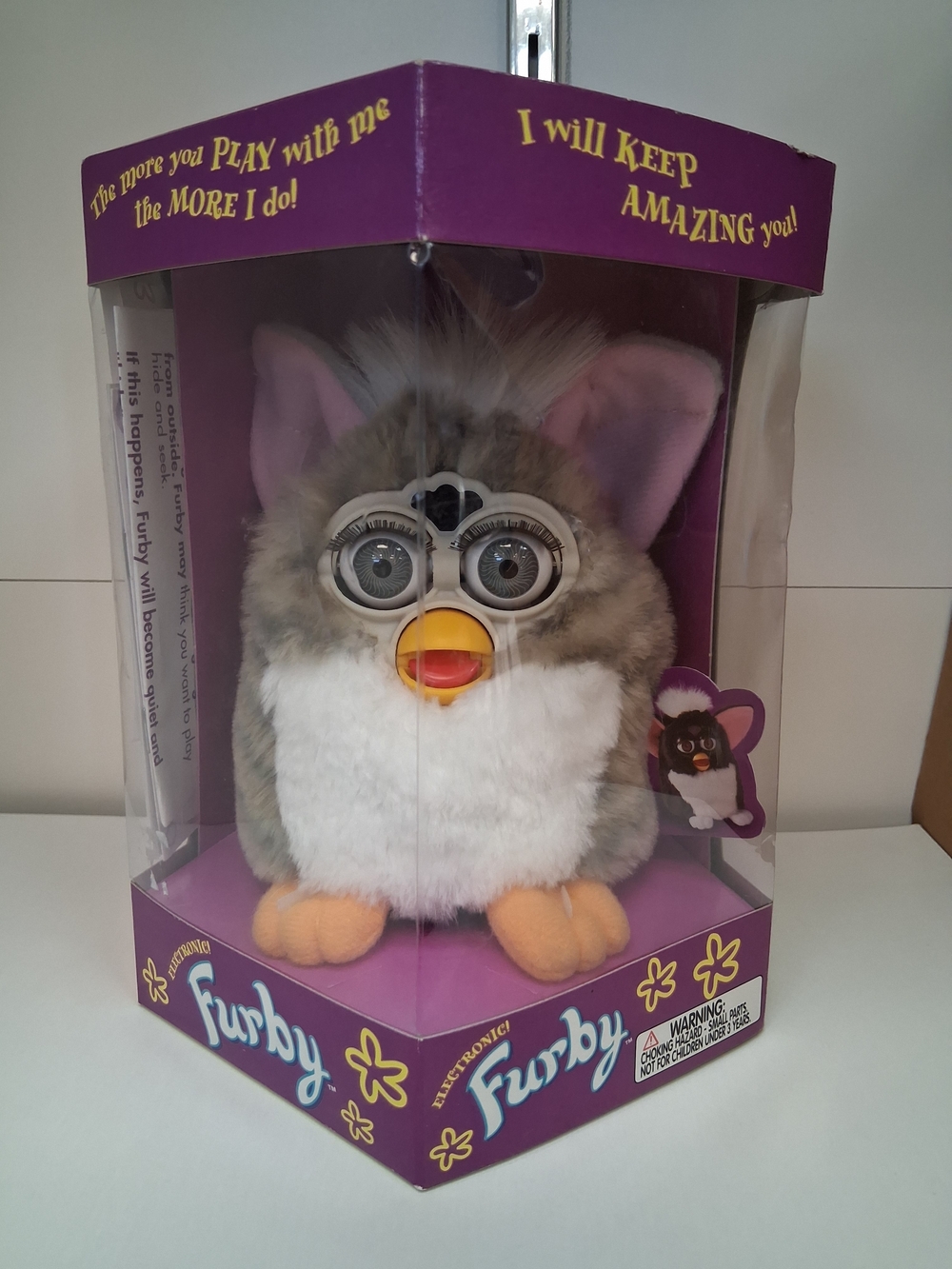 Furby Interactive Plush - Gray & White, NIB, item 129